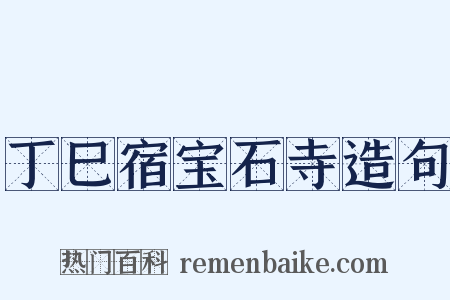 丁巳宿宝石寺造句是什么意思的图片
